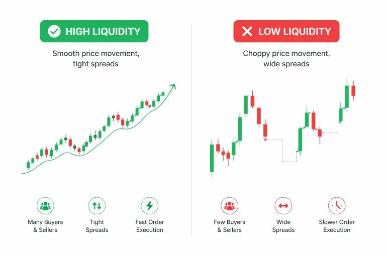 High Liquidity vs Low Liquidity