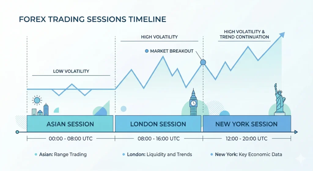 Forex Market Analysis sessions Asian London New York