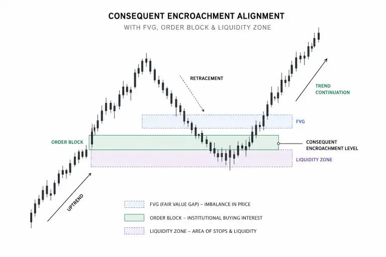 Consequent Encroachment and Smart Money Concept